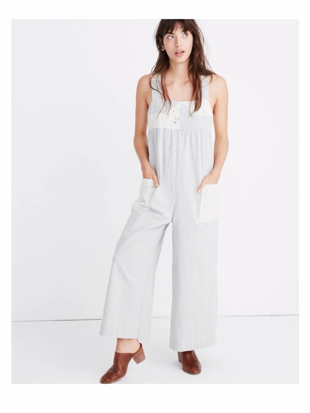 Madewell x The New Denim Project Patchwork Jumpsuit